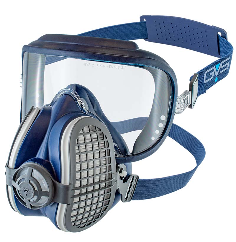 Masque avec joint intégral et cartouches filtrantes FFP3